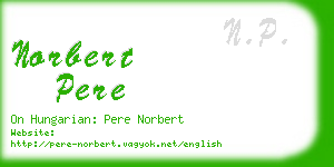 norbert pere business card